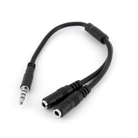 Ezgeneration 3.5Mm 4 Pin To 2X 3 Pin 3.5Mm Headset Adapter - M-F EZ131612